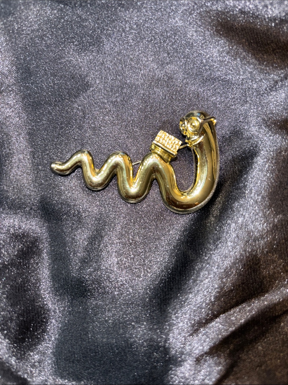 Bookworm novelty brooch